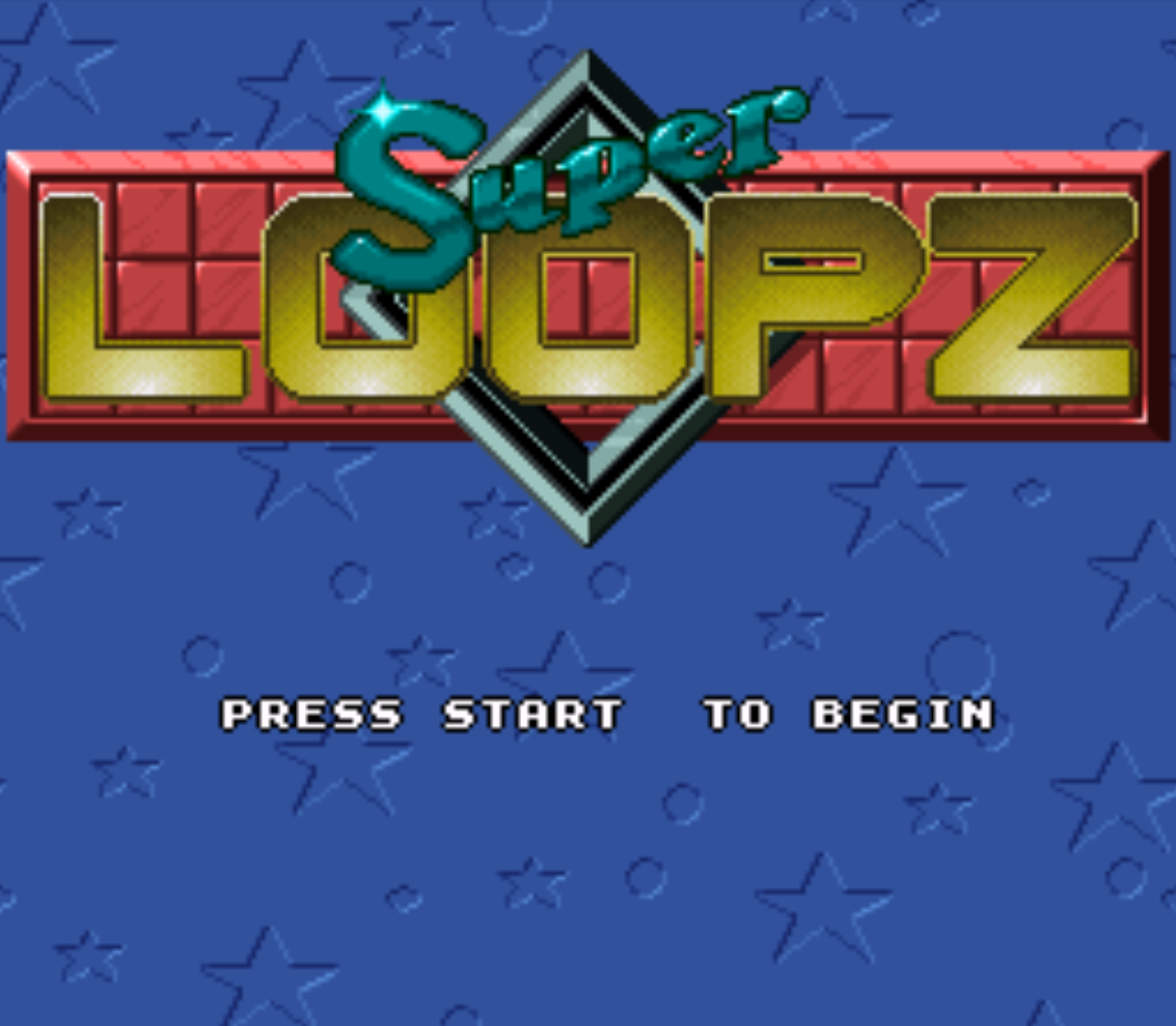 Super Loopz Title Screen